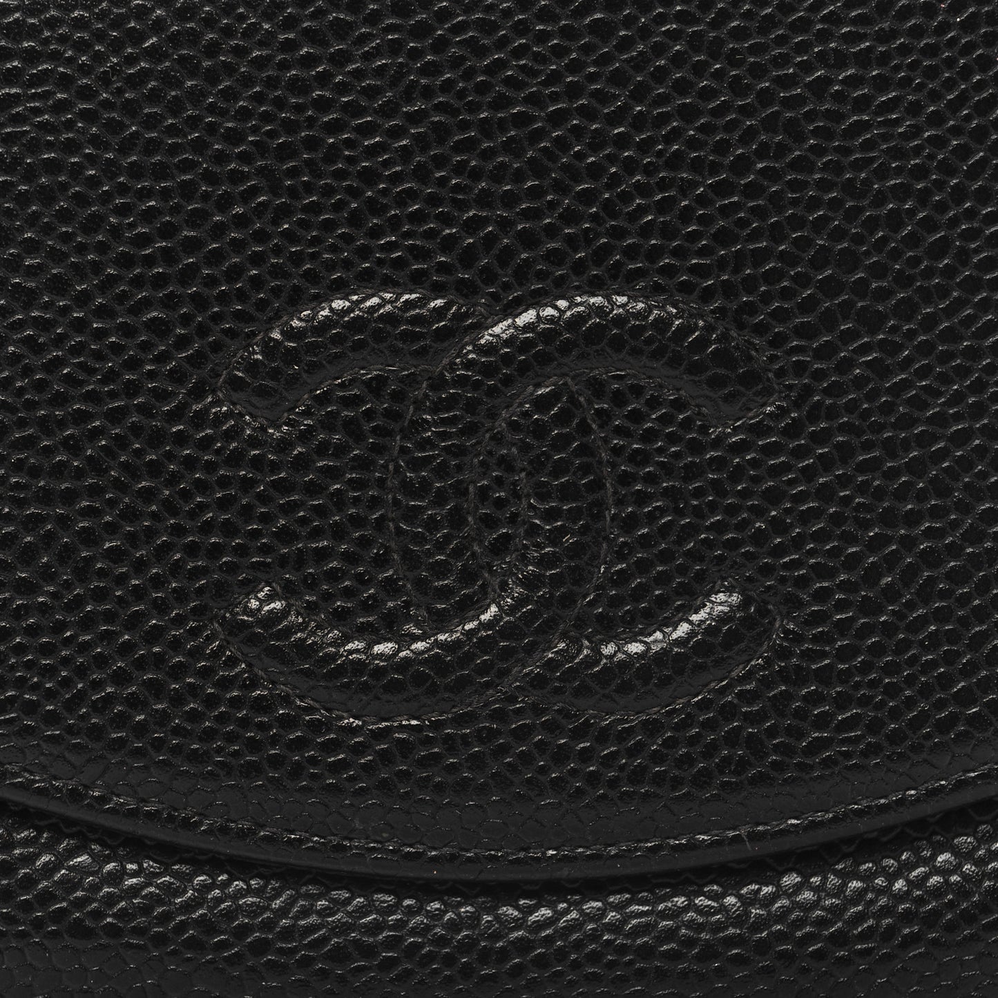 Caviar Timeless CC Compact French Wallet Black