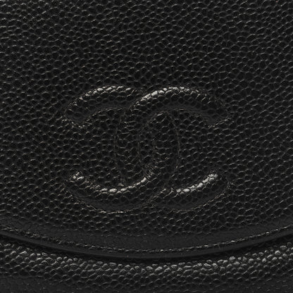 Chanel Caviar Timeless CC Compact French Wallet Black 9 of 10
