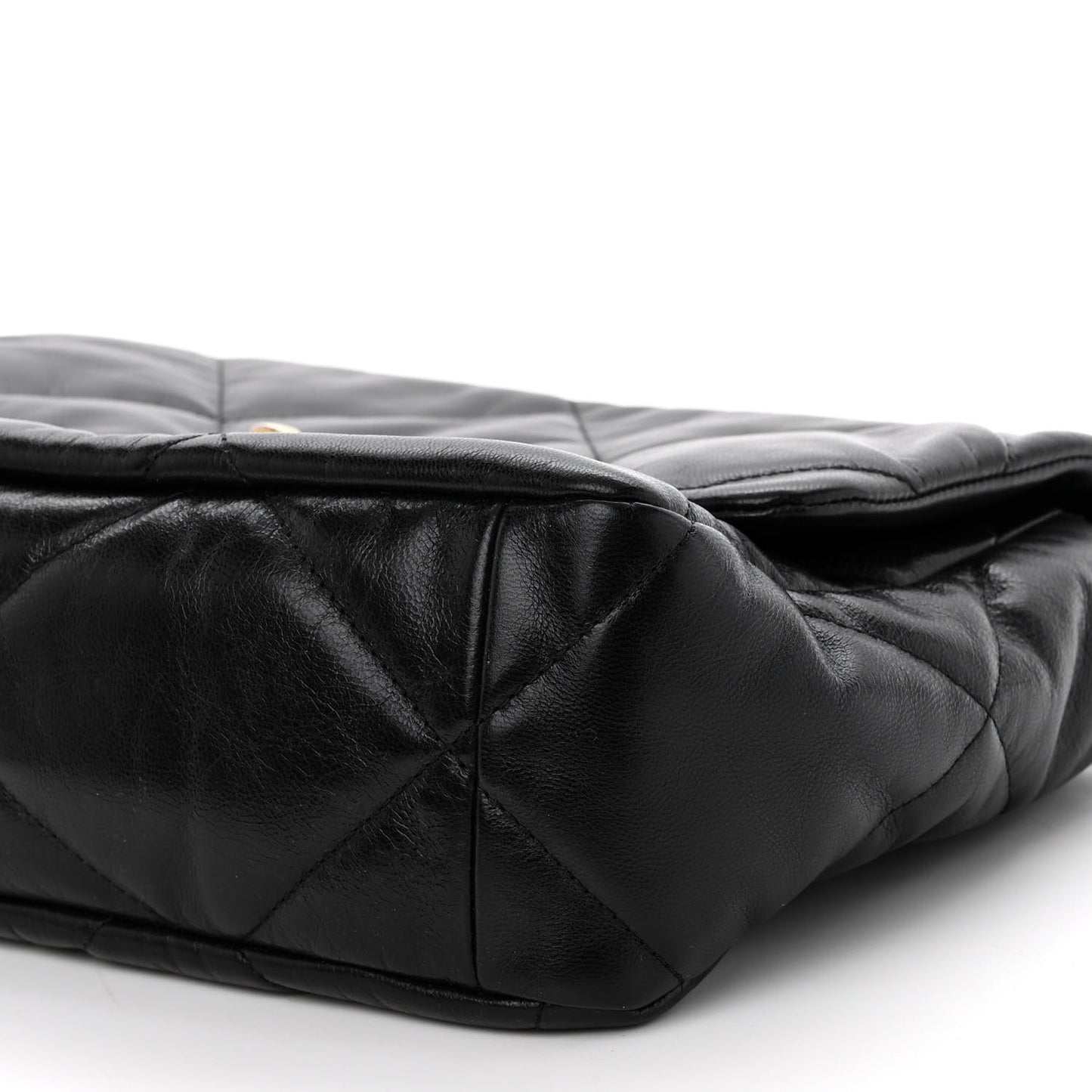 Lambskin Quilted Large Chanel 19 Flap Black