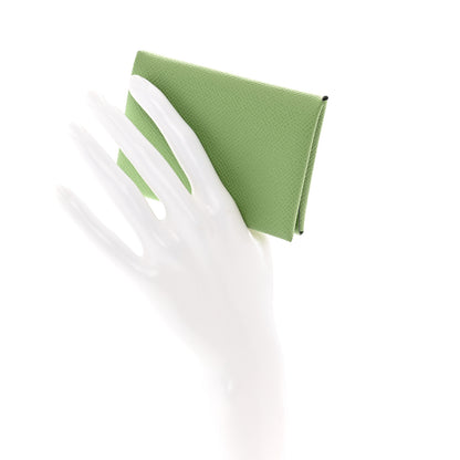 Hermes Epsom Calvi Duo Card Case Vert Criquet 2 of 8