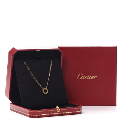 Cartier 18K Yellow Gold 2 Diamond LOVE Necklace 5 of 5