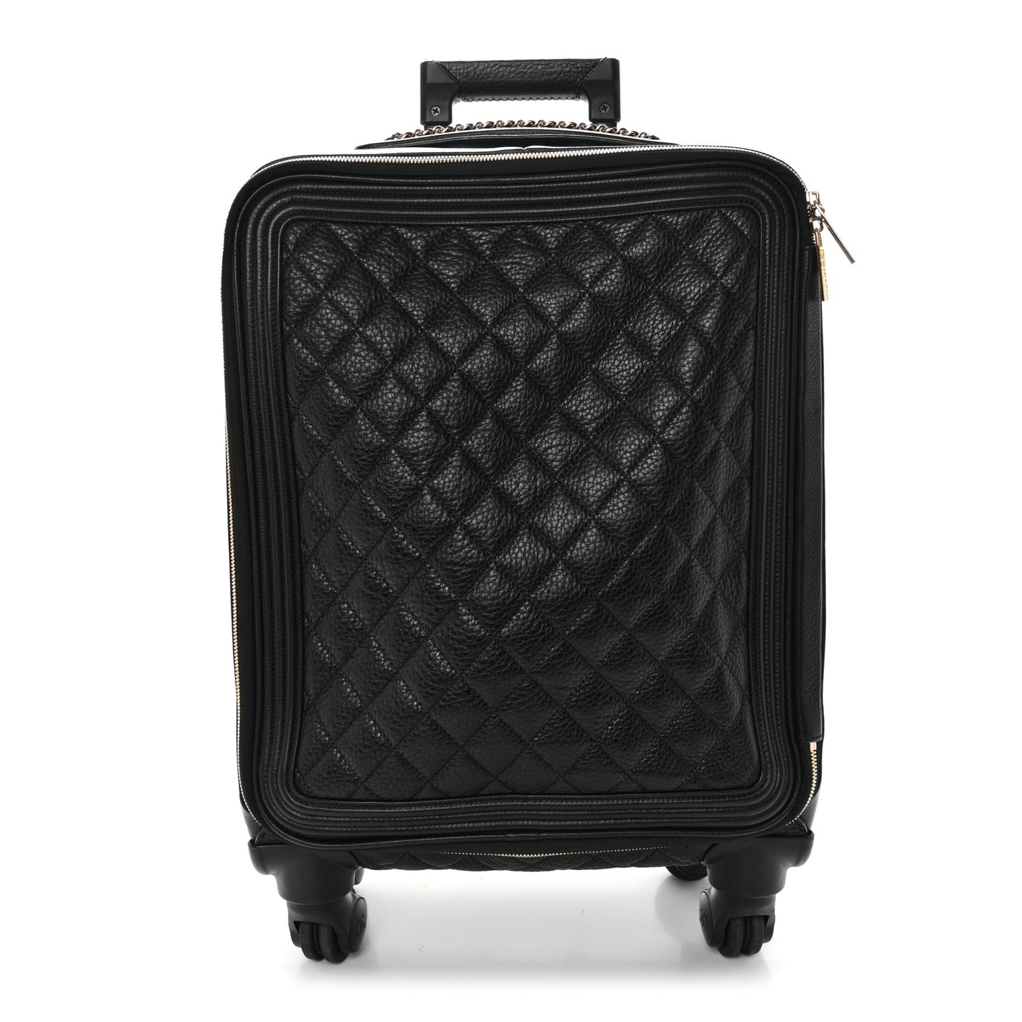 Calfskin Quilted Coco Case Trolley Black