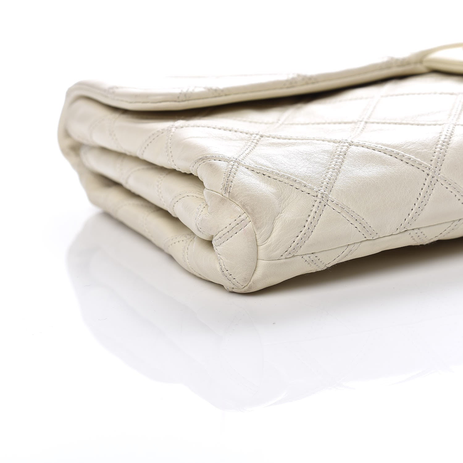 Chanel Calfskin Stitched Thin City Flap White 5 of 18