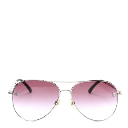 Chanel Metal Aviator CC Sunglasses 4189-T-Q Pink 2 of 7
