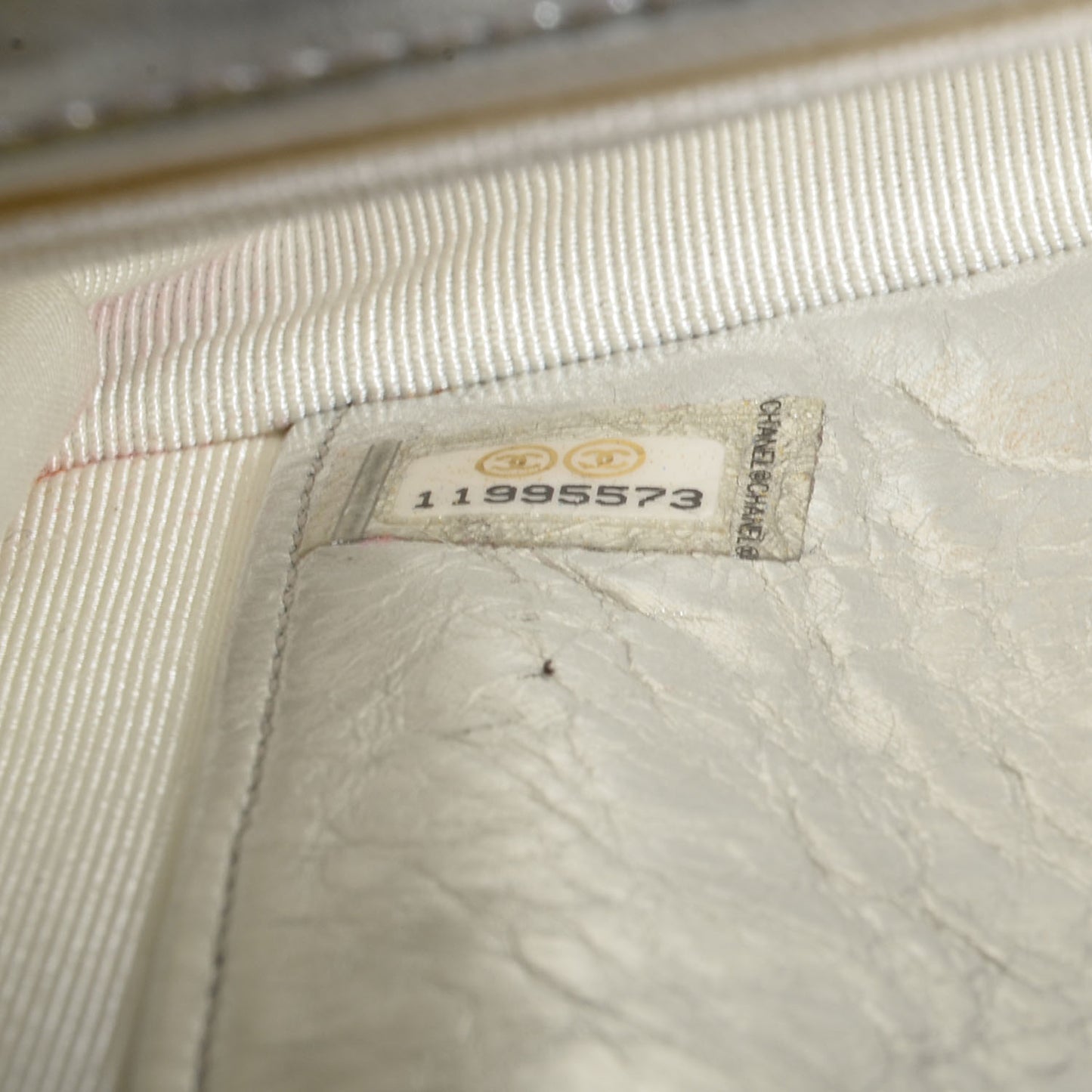 Calfskin Reissue Wallet On Chain WOC Silver