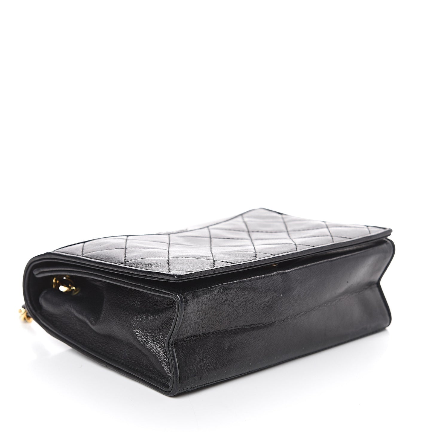 Lambskin Quilted CC Small Single Flap Black