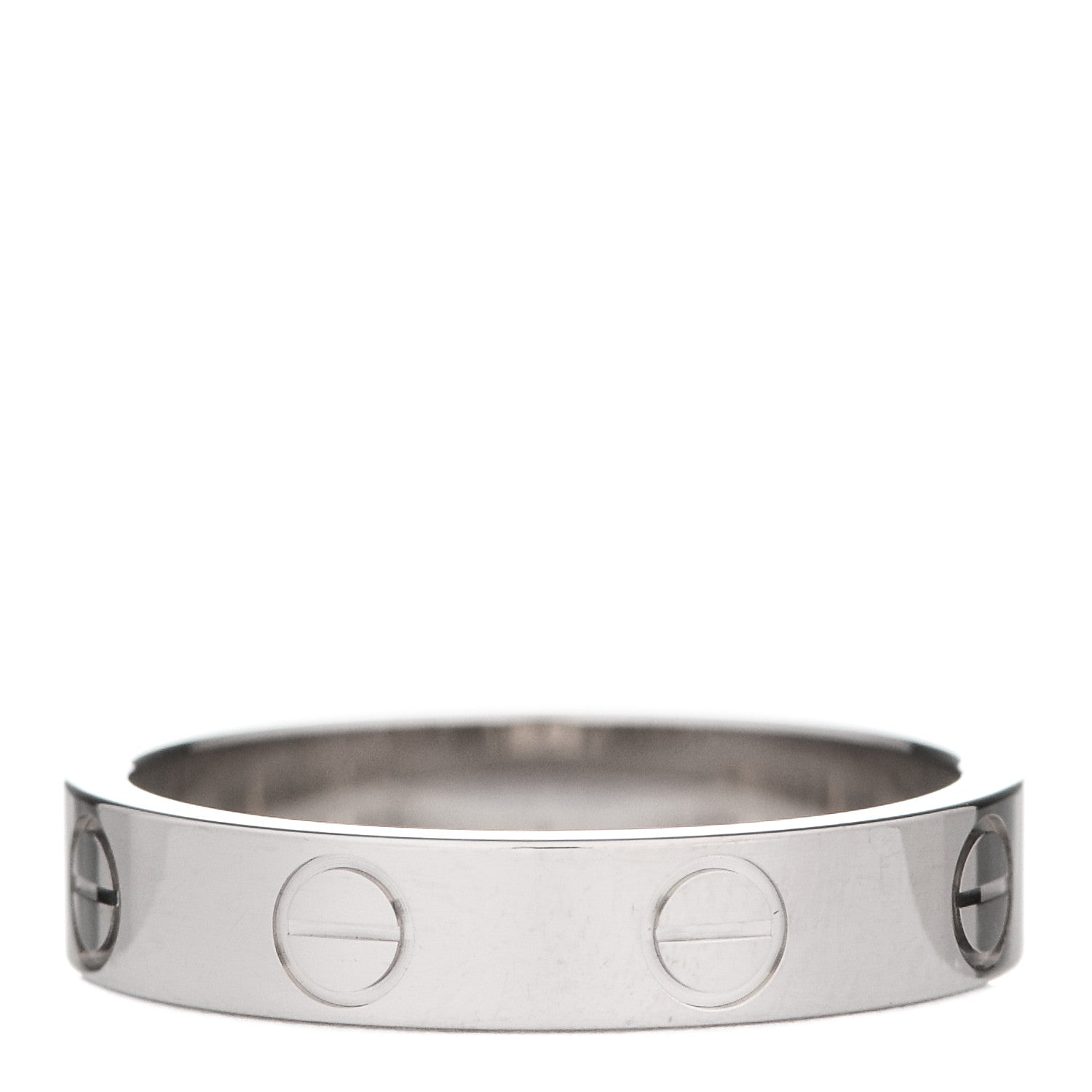 Cartier 18K White Gold 3.5mm LOVE Wedding Band Ring 49 5 3 of 6