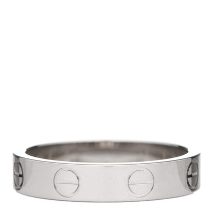 Cartier 18K White Gold 3.5mm LOVE Wedding Band Ring 49 5 3 of 6