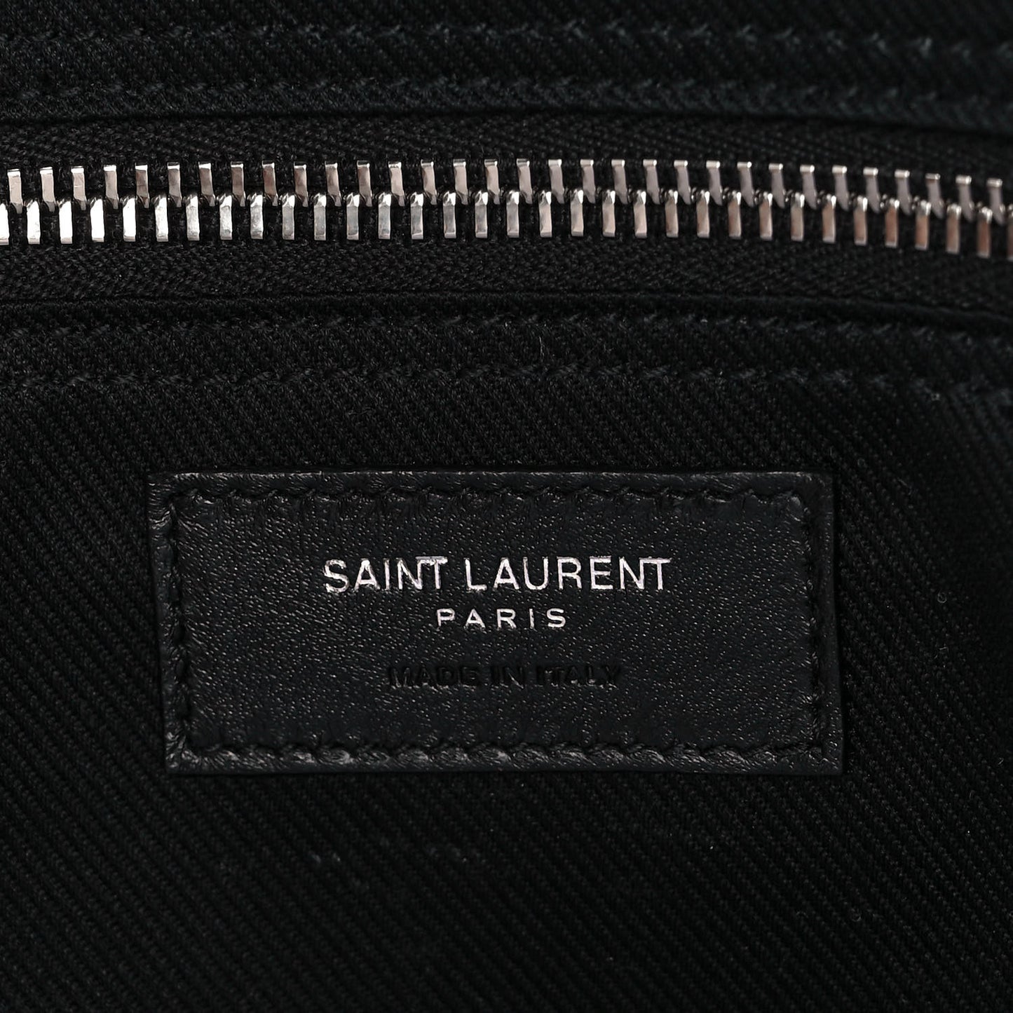 Calfskin Rive Gauche North South Tote Black