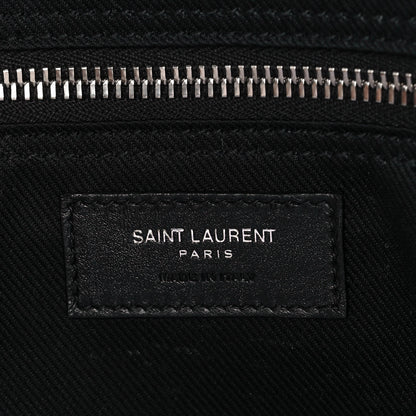 Saint Laurent Calfskin Rive Gauche North South Tote Black 5 of 8