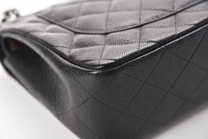 Chanel Caviar Quilted Jumbo Double Flap Black 13 of 15