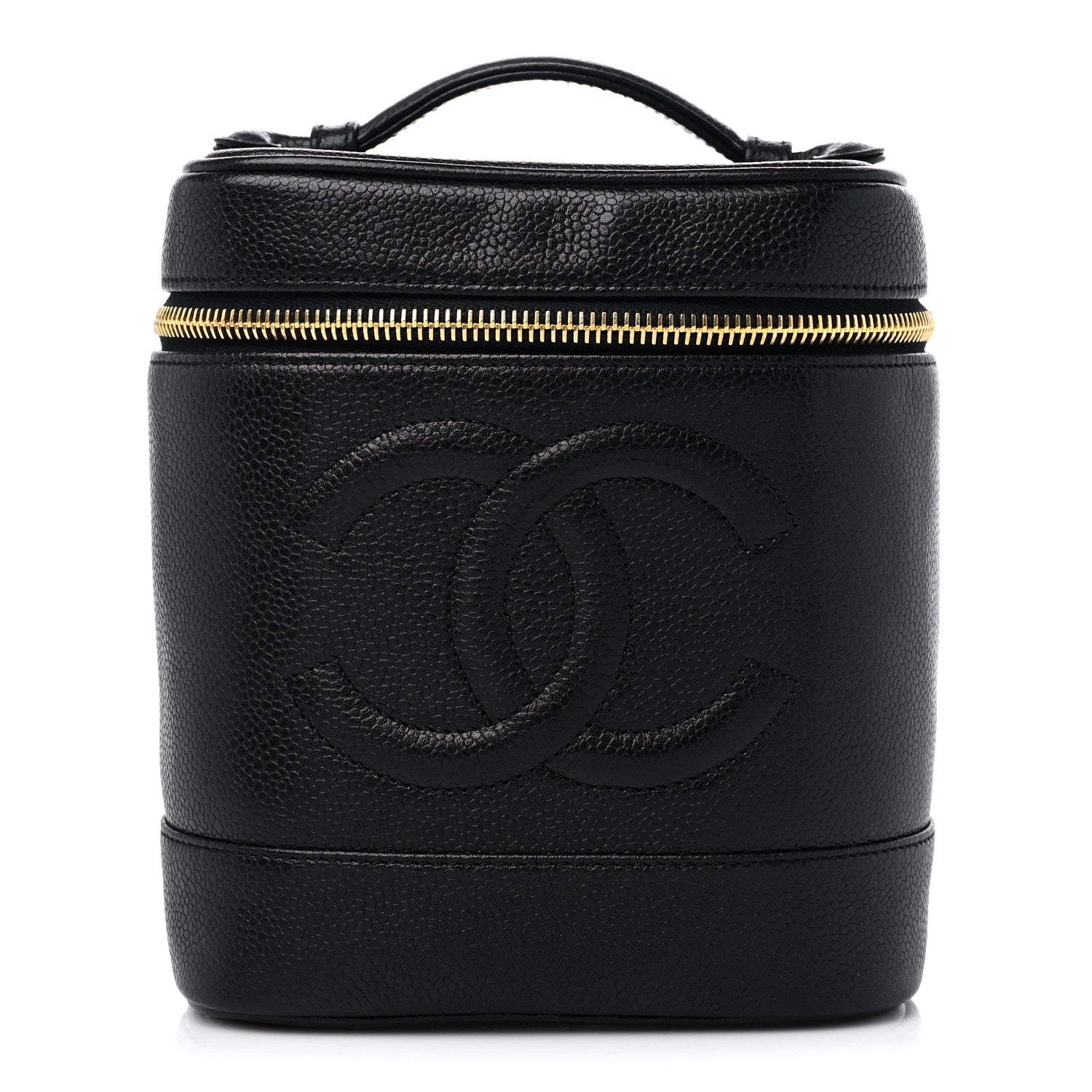 Chanel Caviar Vanity Cosmetic Case Black 1 of 10