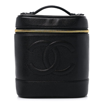 Chanel Caviar Vanity Cosmetic Case Black 1 of 10
