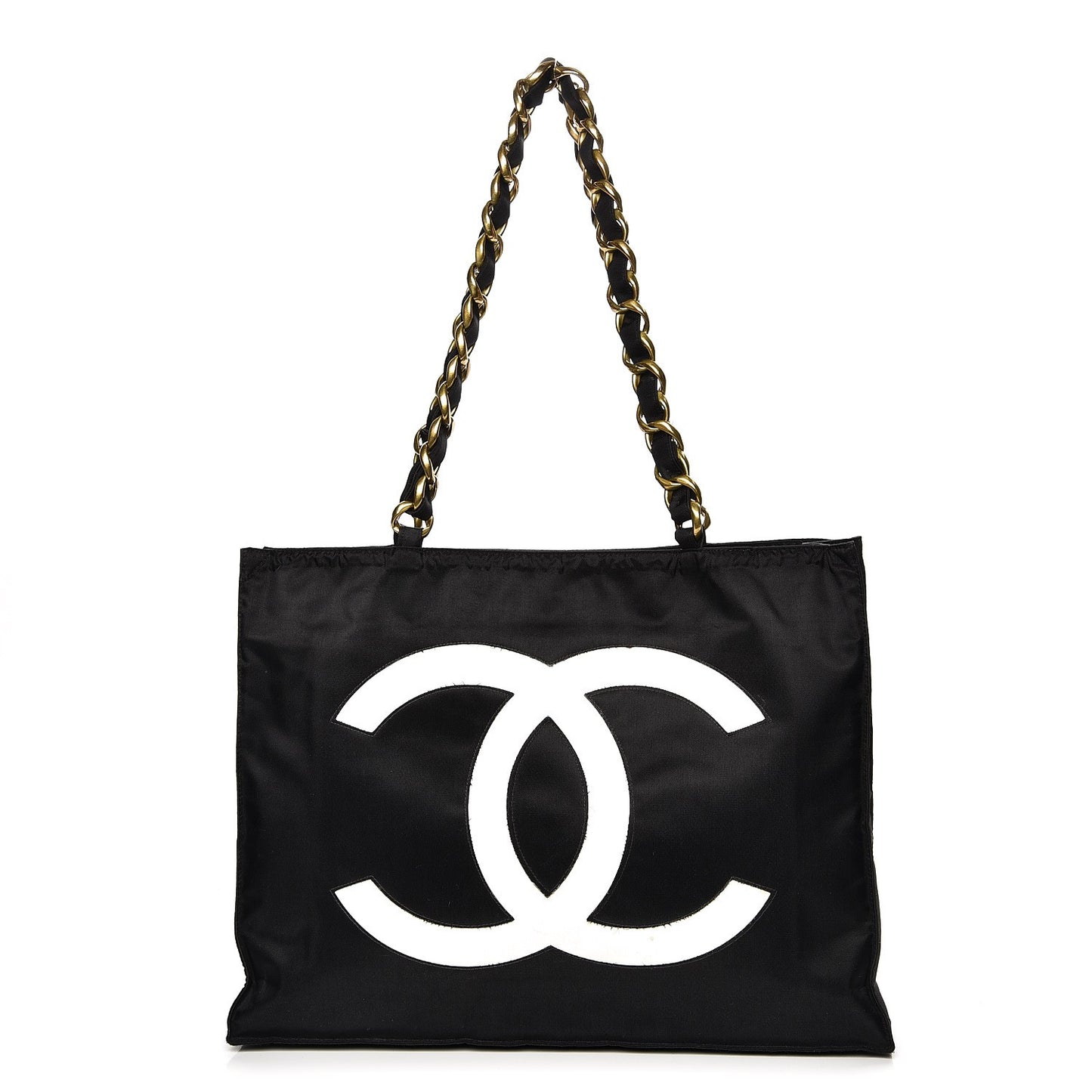 Canvas Chain Jumbo CC Tote Black