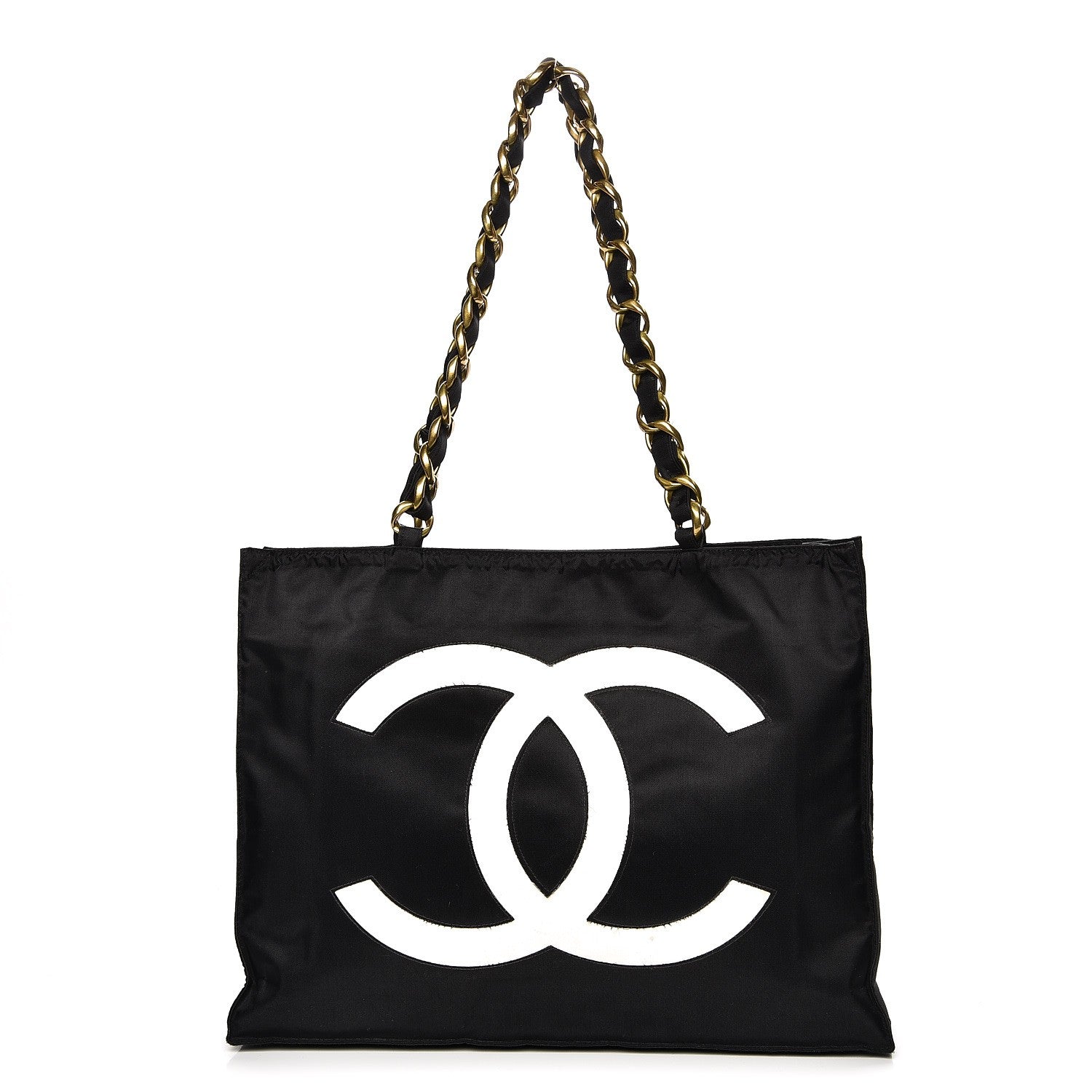 Chanel Canvas Chain Jumbo CC Tote Black 1 of 13