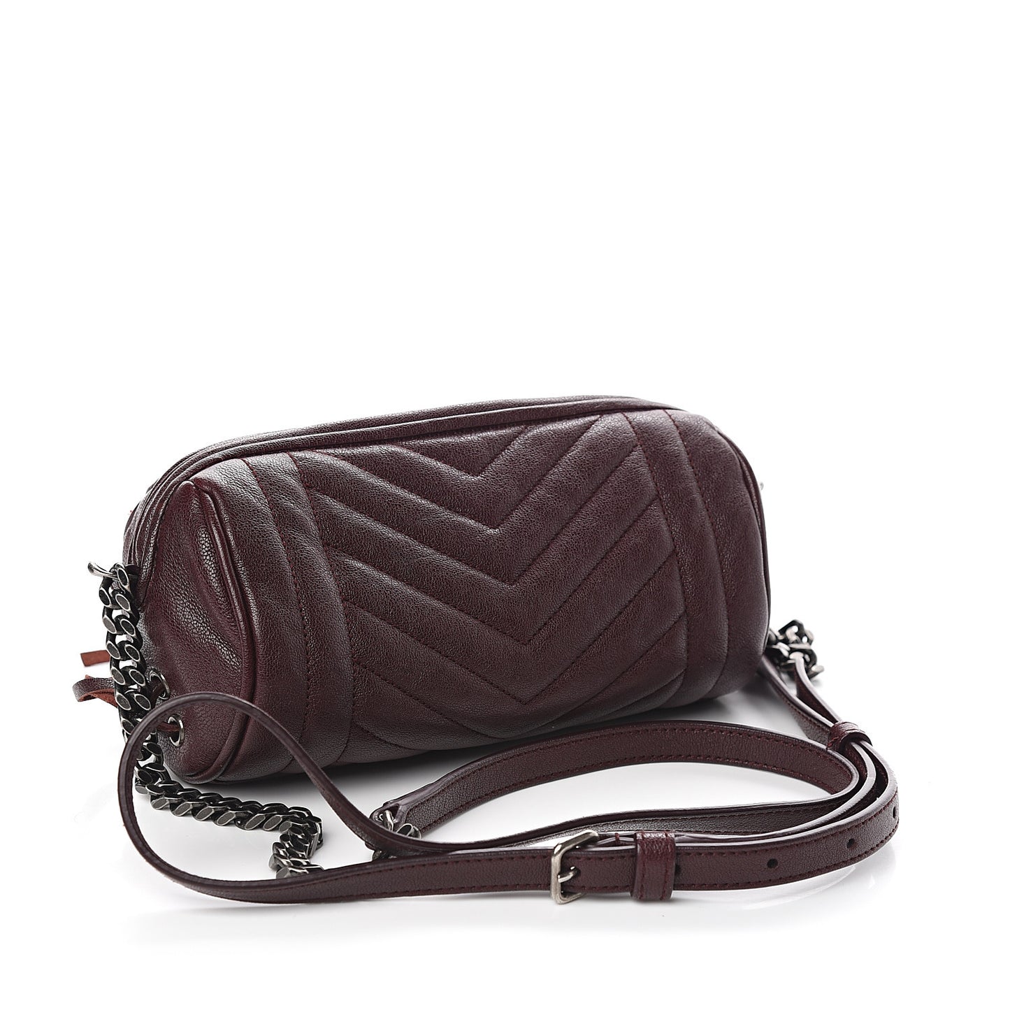 Lambskin Matelasse Monogram East West Rider Bag Bordeaux