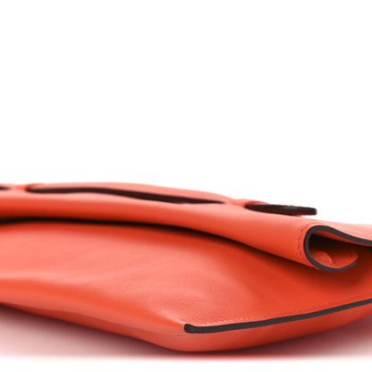 Hermes Evercolor Pliplat Clutch Orange 28 of 36