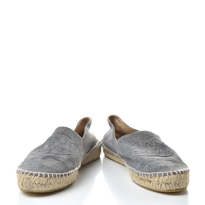 Chanel Striated Suede Espadrilles 41 Dark Grey 5 of 14
