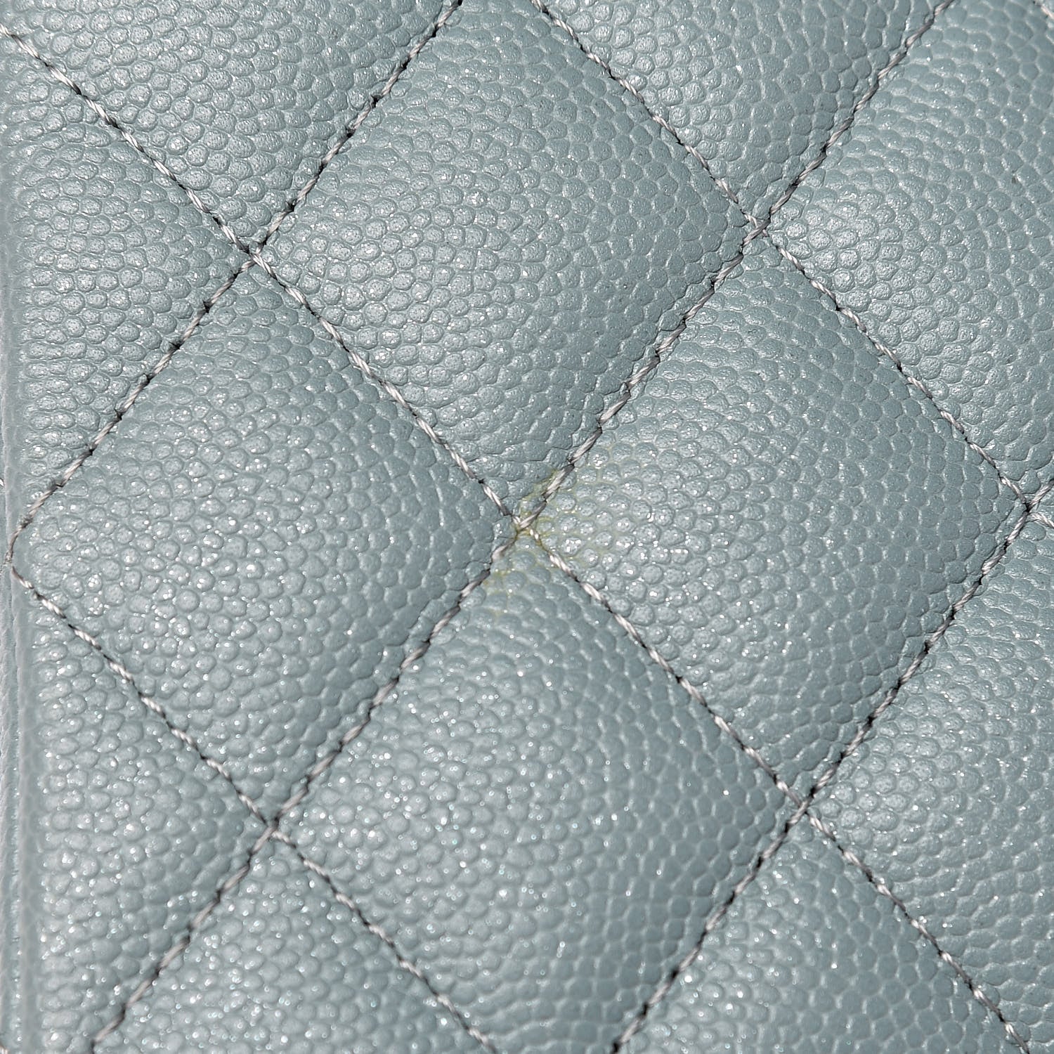 Chanel Iridescent Caviar Quilted Medium Double Flap Light Blue 12 of 13