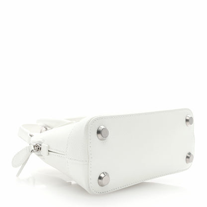 Balenciaga Grained Calfskin XXS Ville Top Handle Bag White Black 4 of 8