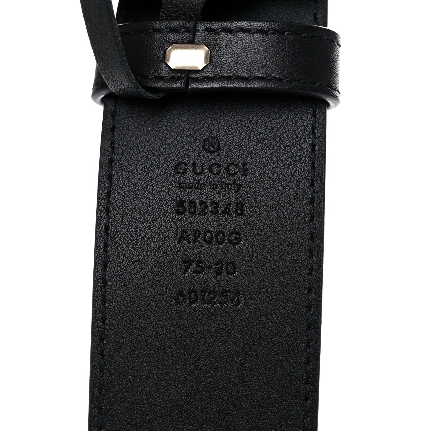 Moon Calfskin Scales Double G 40mm Belt 75 30 Black