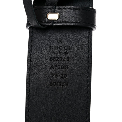 Gucci Moon Calfskin Scales Double G 40mm Belt 75 30 Black 3 of 5