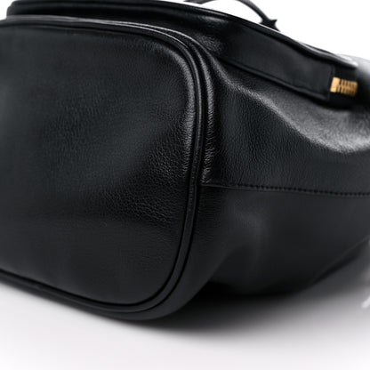 Prada Glace Calfskin Embossed Secchiello Bucket Bag Black 9 of 9