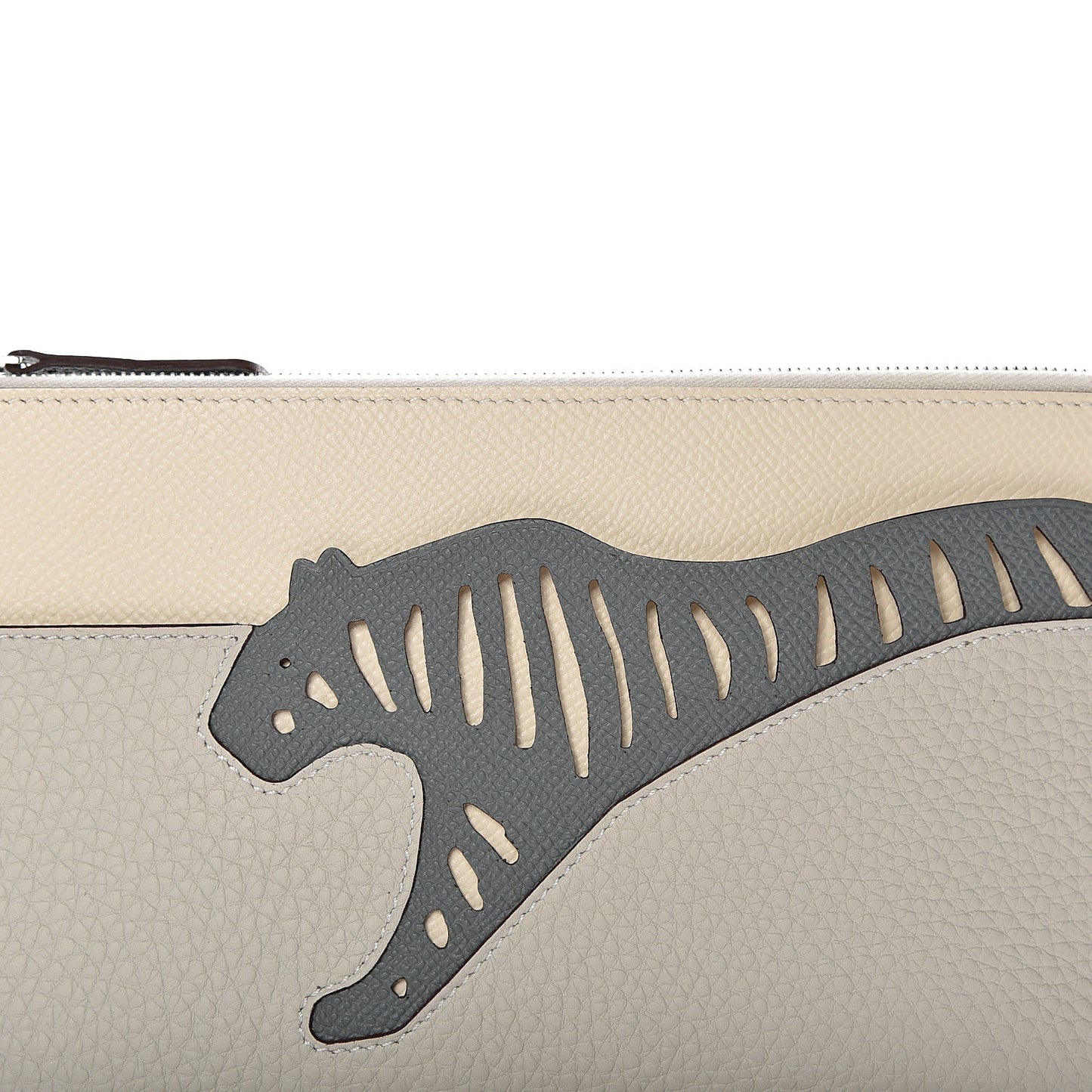 Togo Epsom Rooroo Pouch Craie Vert Amande Gris Pearl