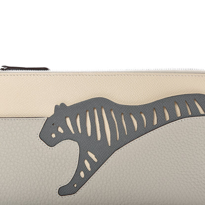 Hermes Togo Epsom Rooroo Pouch Craie Vert Amande Gris Pearl 10 of 10