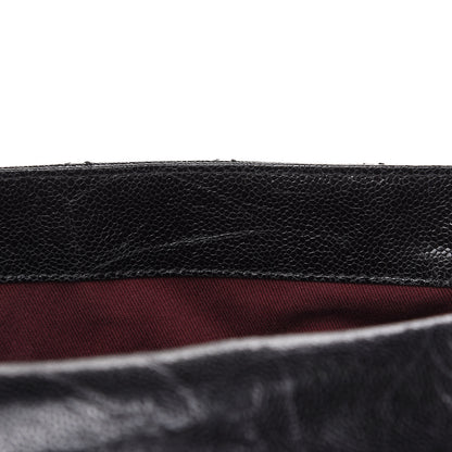 Chanel Crumpled Grained Calfskin Jumbo CC Crave Flap Black 14 of 15
