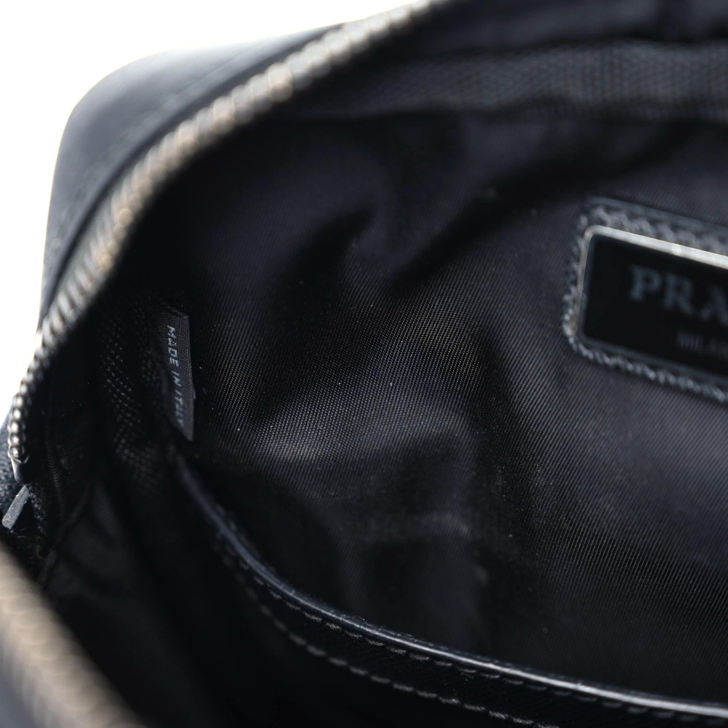 Nylon Flat Messenger Bag Black Yellow