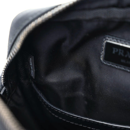 Prada Nylon Flat Messenger Bag Black Yellow 13 of 14