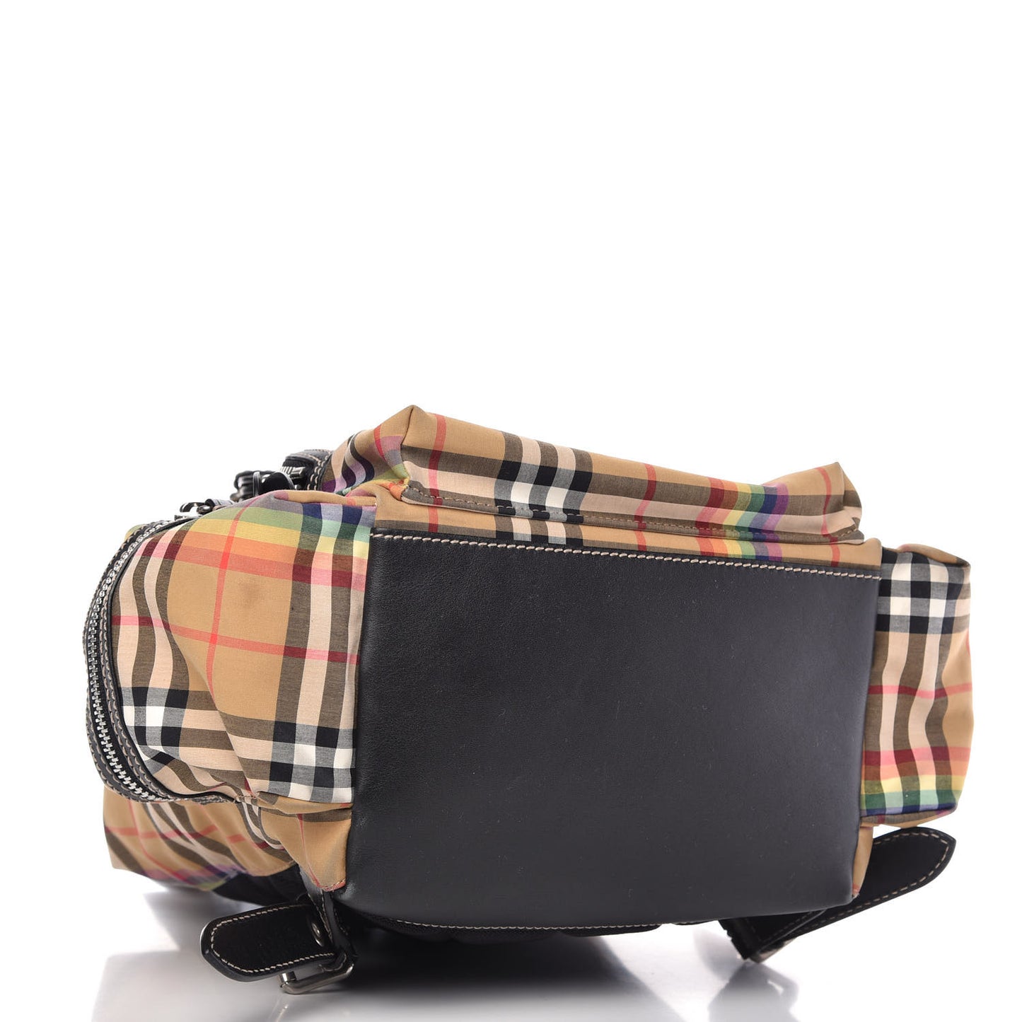 Vintage Rainbow Check Medium Rucksack Backpack Antique Yellow