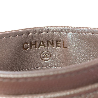 Chanel Iridescent Caviar Quilted Card Holder Beige 6 of 9