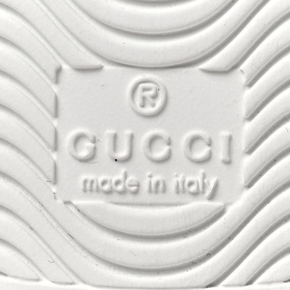 Gucci Calfskin Ayers Bee Embroidered Womens Ace Sneakers 38.5 White Green 7 of 8
