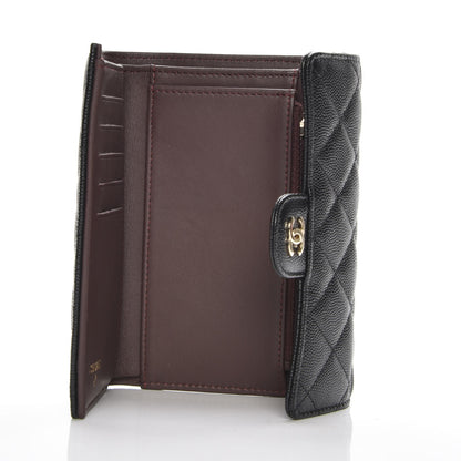 Chanel Caviar Quilted Small Flap Wallet Black 5 of 9