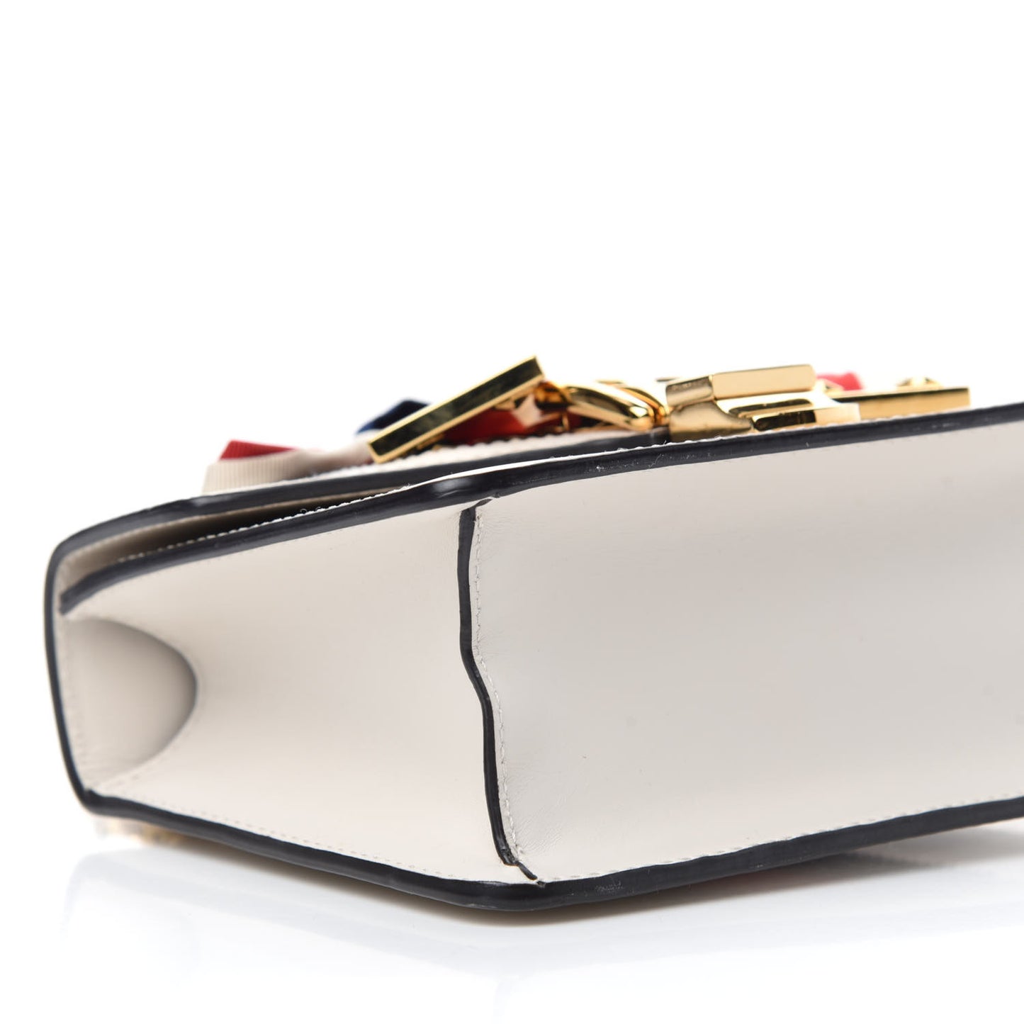 Calfskin Mini Sylvie Chain Shoulder Bag White