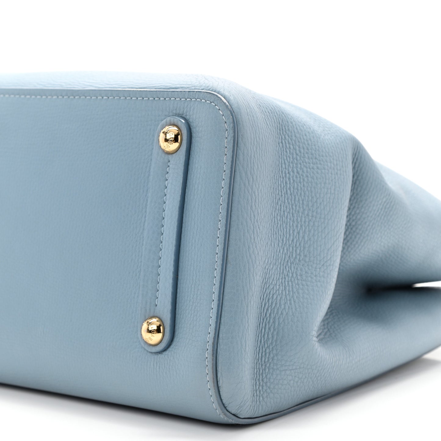 Textured Calfskin Clara Tote Light Blue