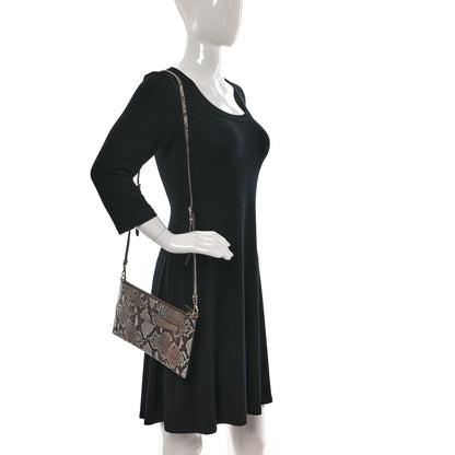 Prada Snakeskin Metal Crossbody Clutch 2 of 8