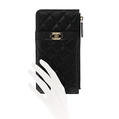 Chanel Caviar Quilted Boy iPhone Pouch Black 2 of 8