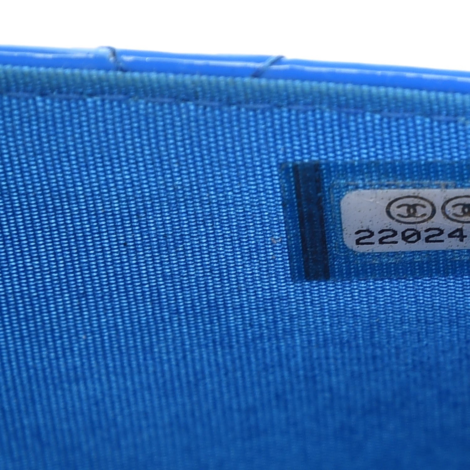 Chanel Patent Calfskin Quilted Boy Wallet On Chain WOC Blue 8 of 17