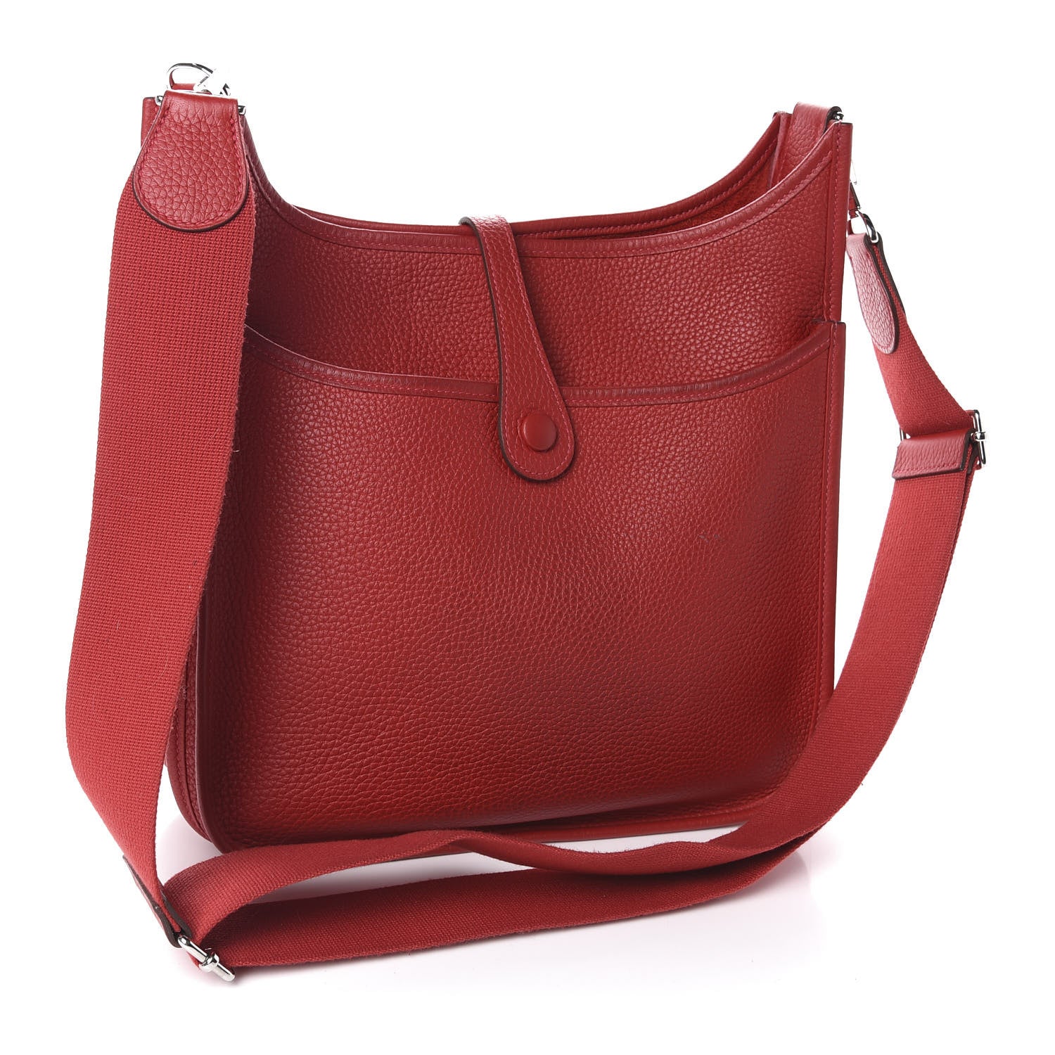 Hermes Taurillon Clemence Evelyne III PM Rouge Casaque 2 of 8