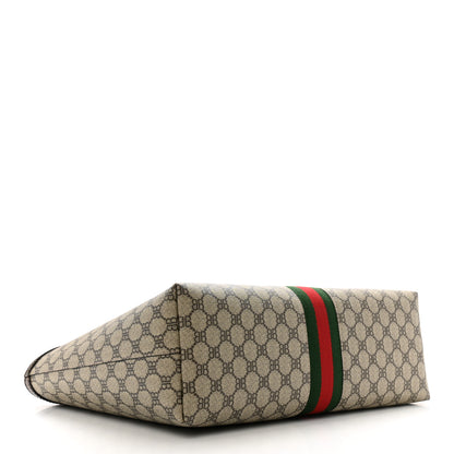Gucci X BALENCIAGA BB Supreme Monogram Web Medium Ophidia Shopping Tote Beige New Acero 4 of 10