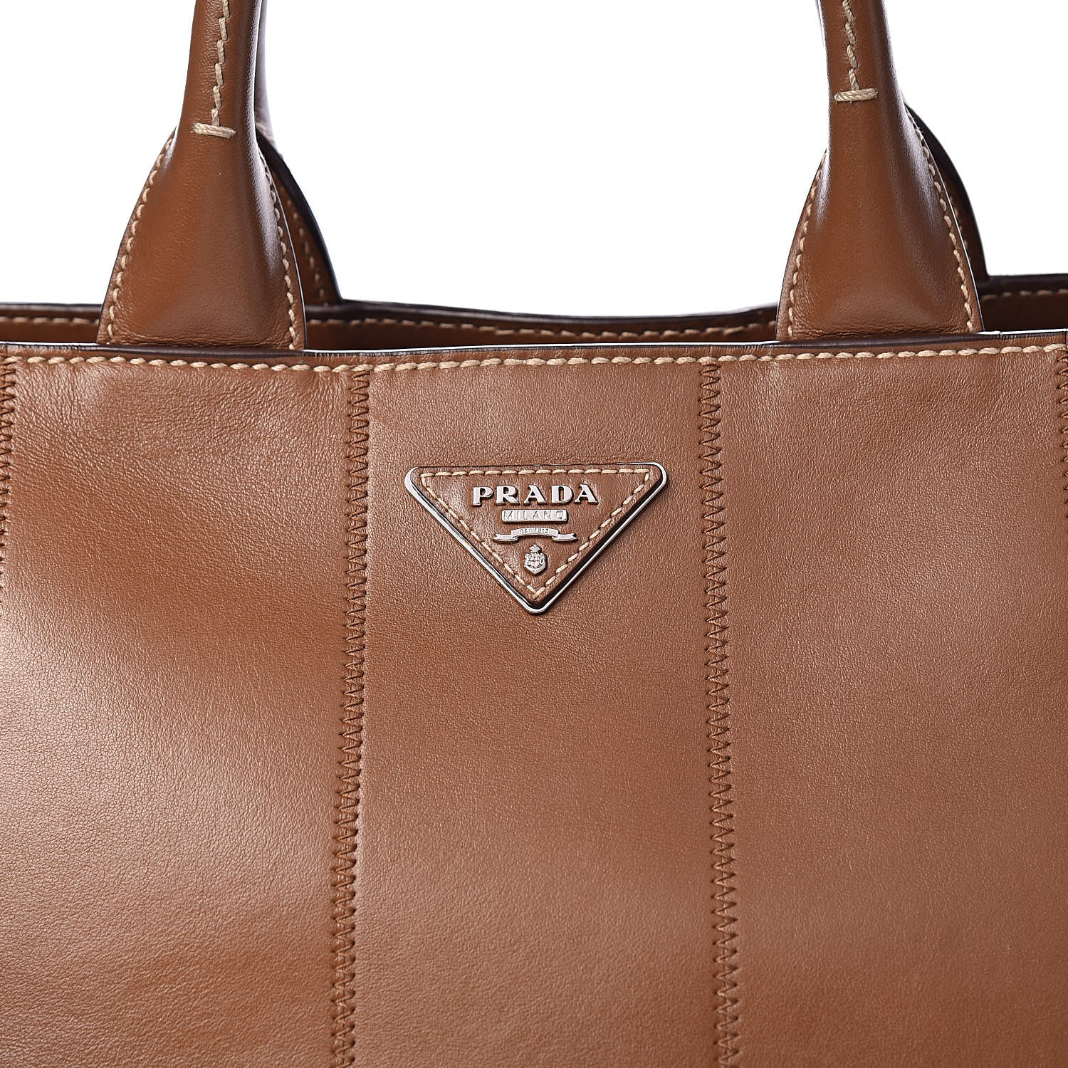 Prada Soft Calfskin Tote Cannella 13 of 13