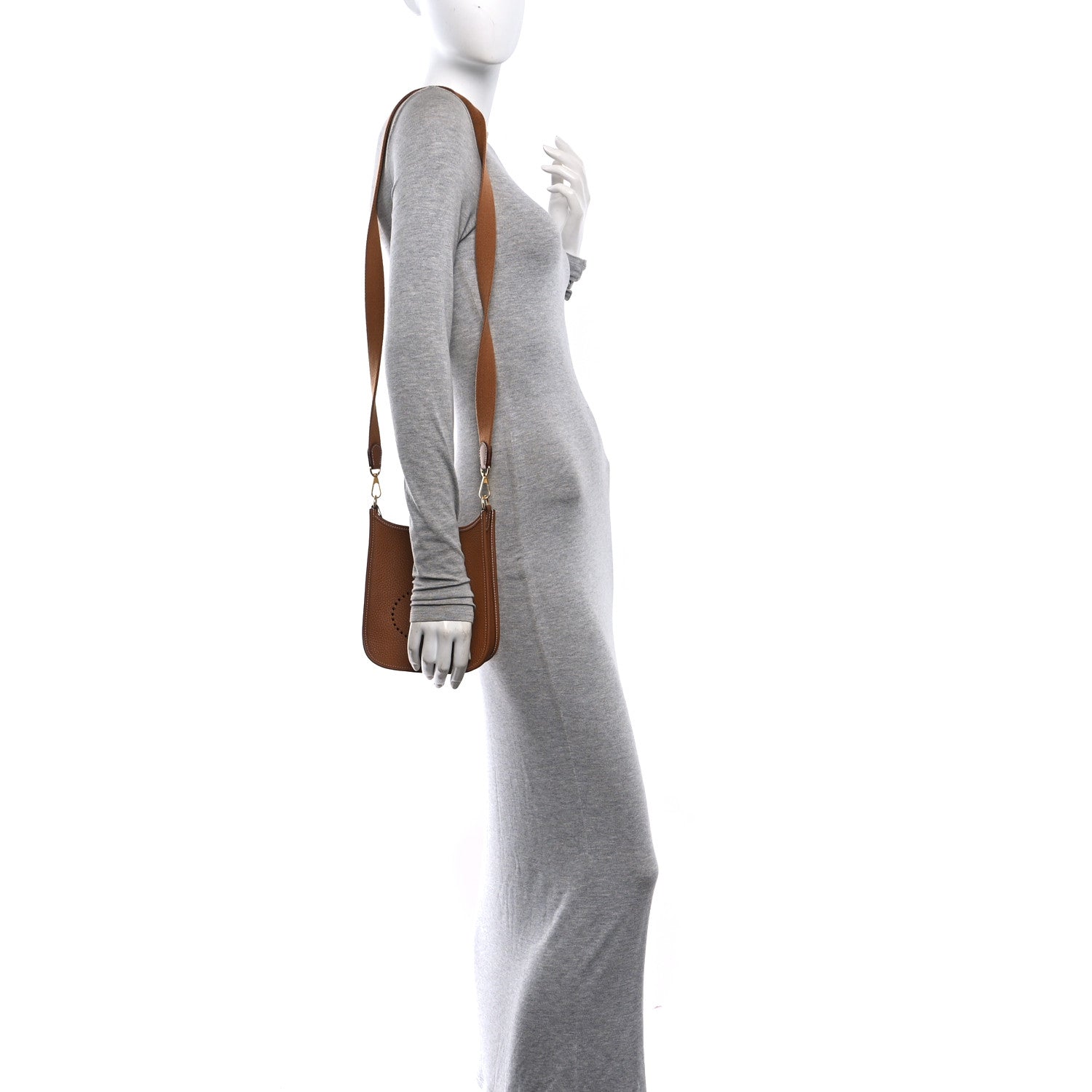 Hermes Taurillon Clemence Evelyne TPM Gold 2 of 11