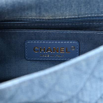 Chanel Denim Quilted Mini Pearl Crush Rectangular Flap Blue 6 of 10