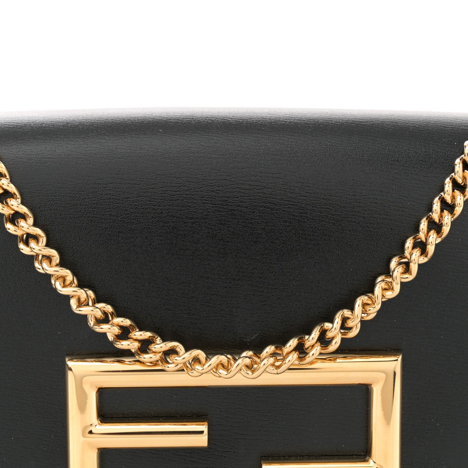 Fendi Vitello Palmellato Wallet on Chain with Pouches Black 9 of 12