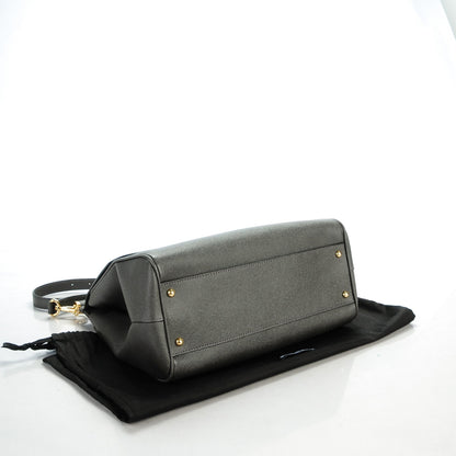 Dolce & Gabbana Vitello Dauphine Large Miss Sicily Satchel Grigio 4 of 6