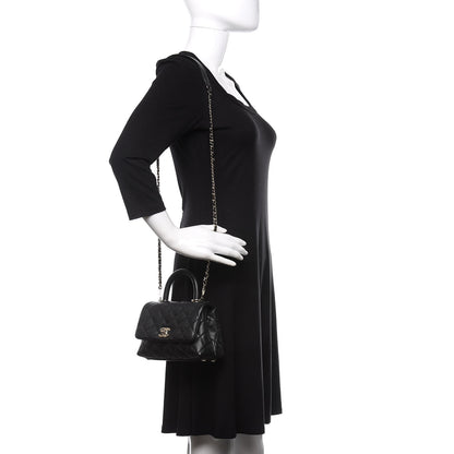Chanel Caviar Quilted Extra Mini Coco Handle Flap Black 2 of 11