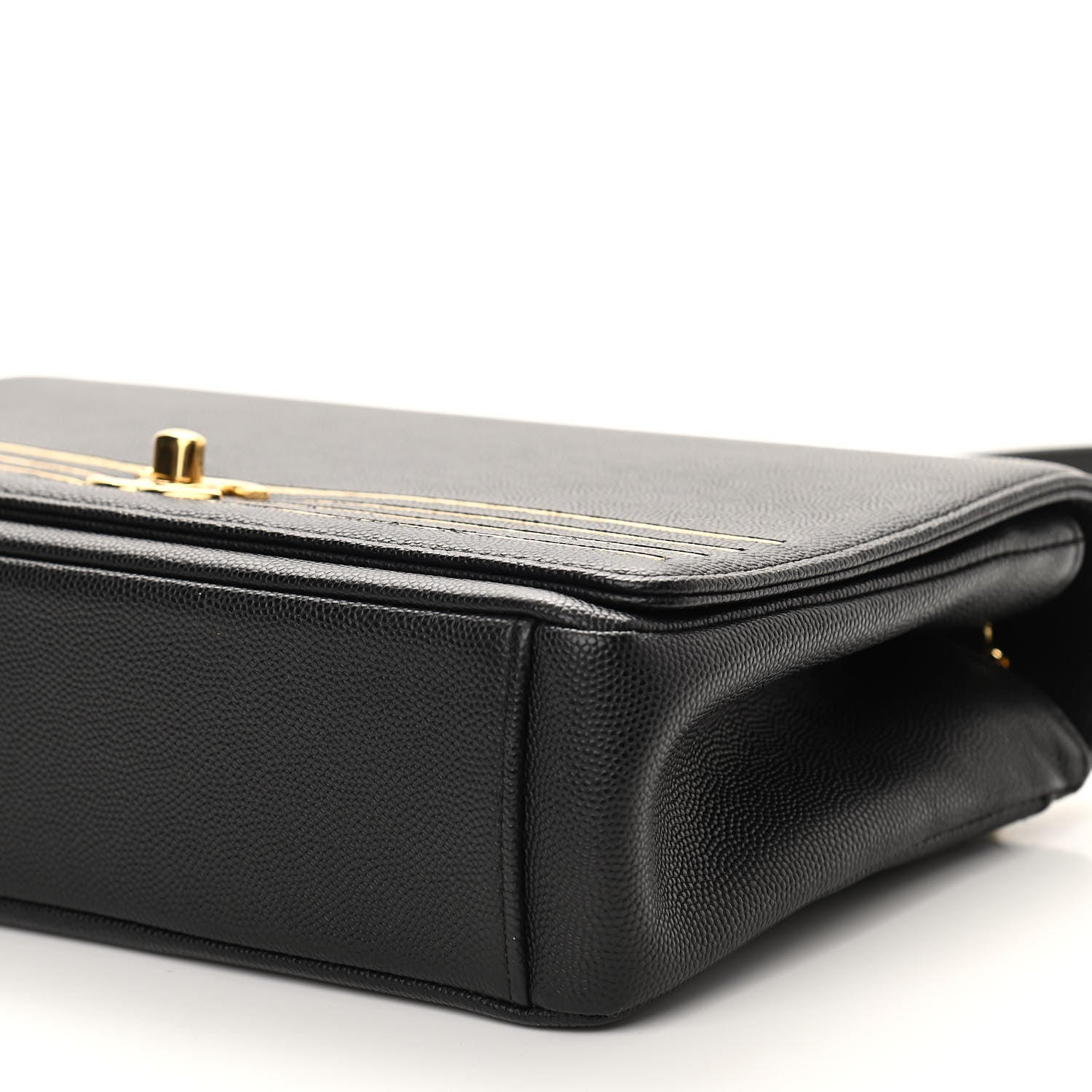 Chanel Grained Calfskin Embroidered Captain Gold Flap Bag Black 10 of 10
